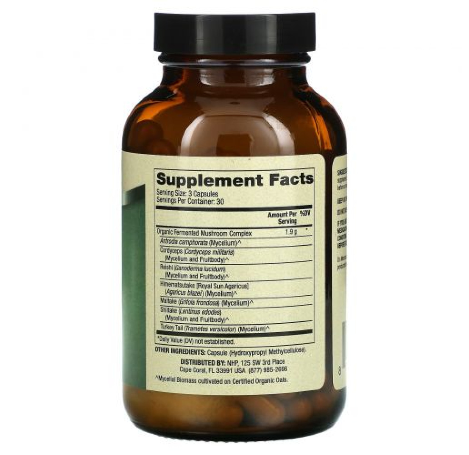 Dr. Mercola, Комплекс ферментированных грибов, 90 капсул