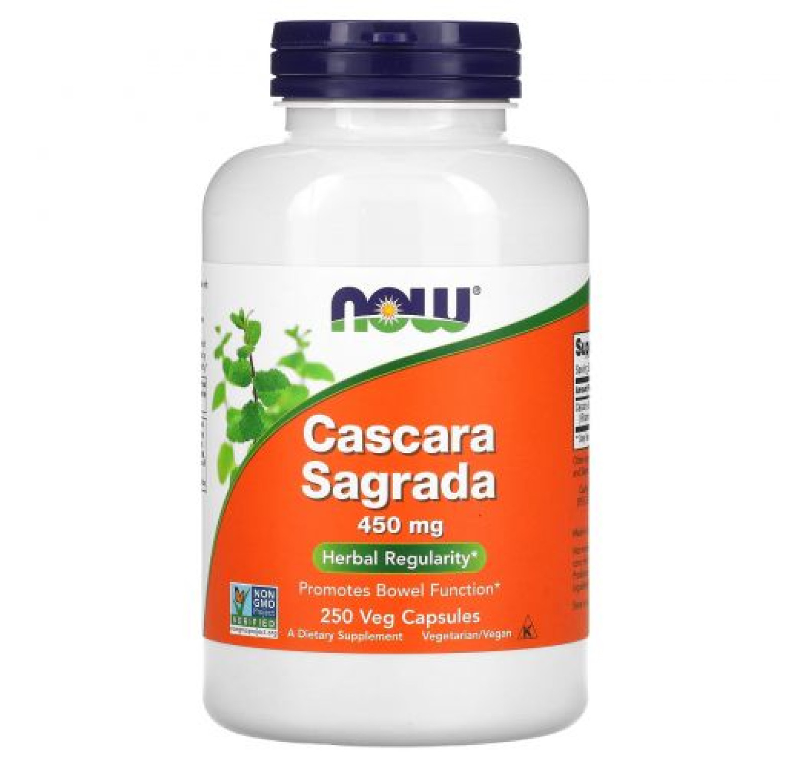 NOW Foods, Cascara Sagrada, 450 мг, 250 растительных капсул