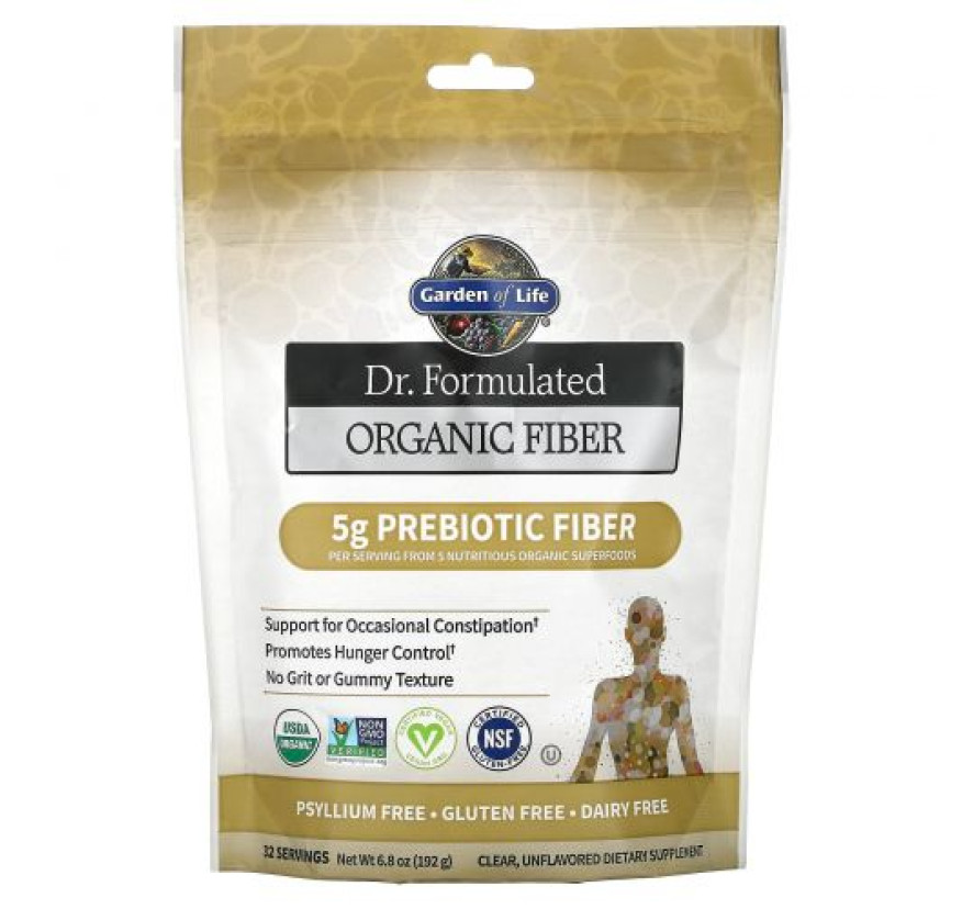 Garden of Life, Органическая клетчатка Dr. Formulated, без цвета, без вкуса, 192 г (6,8 унций)