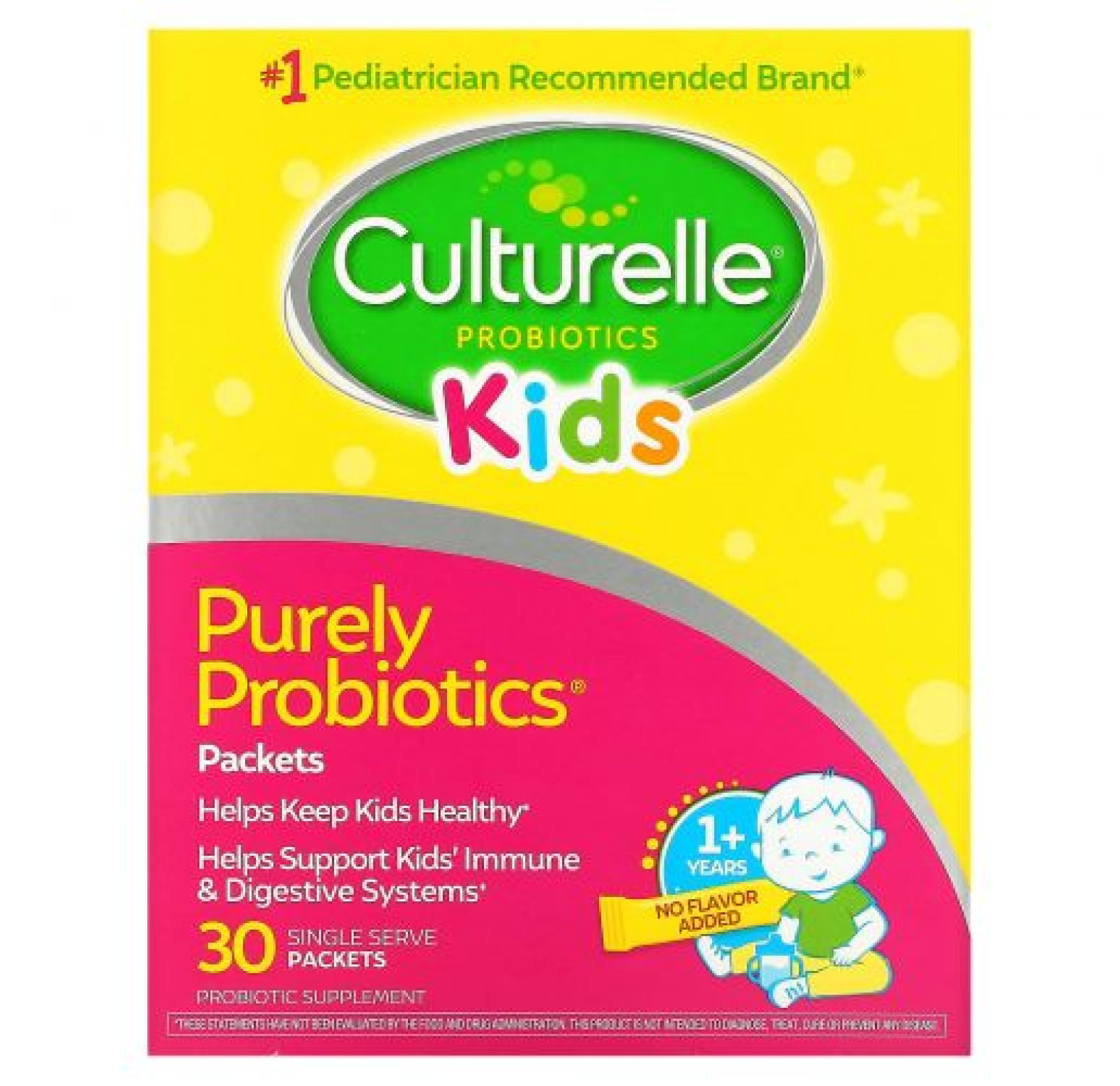 Culturelle, чистые пробиотики для детей, 30 порционных пакетиков