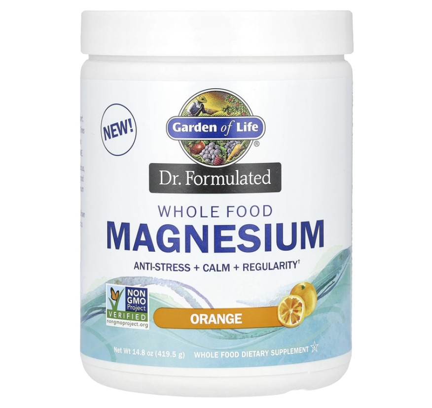 Garden of Life, Dr. цельнопищевой магний, порошок, вкус апельсина, 419,5 г