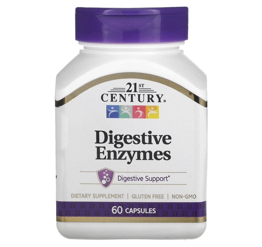 21st Century, Пищеварительные ферменты, 60 капсул