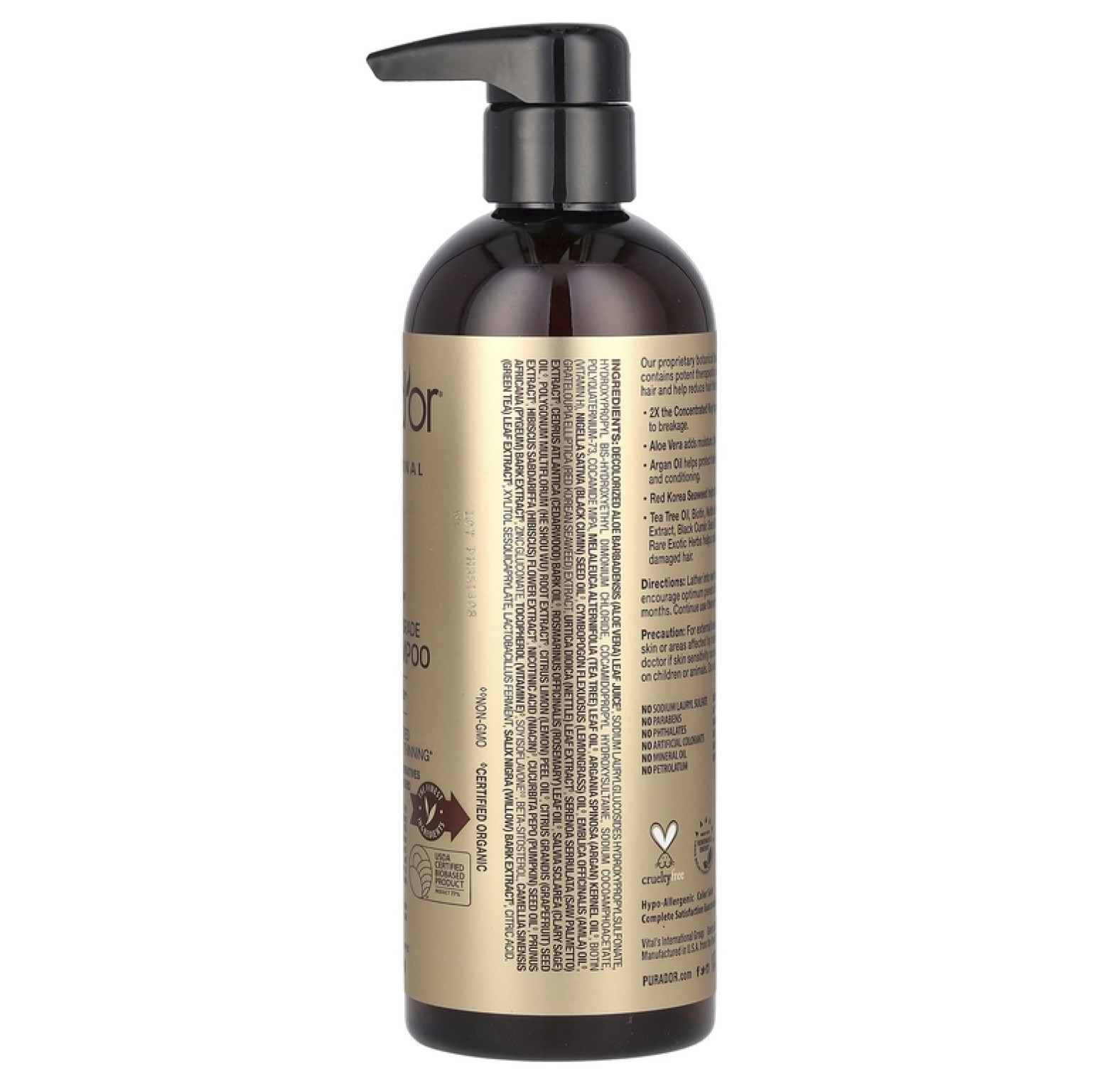 Pura D'or, Professional Grade, шампунь с биотином, 473 мл