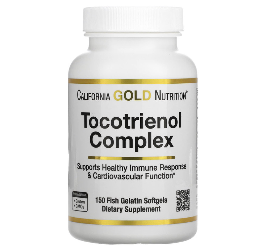 California Gold Nutrition, комплекс токотриенолов, витамин Е и смешанные токотриенолы, 150 капсул из рыбьего желатина