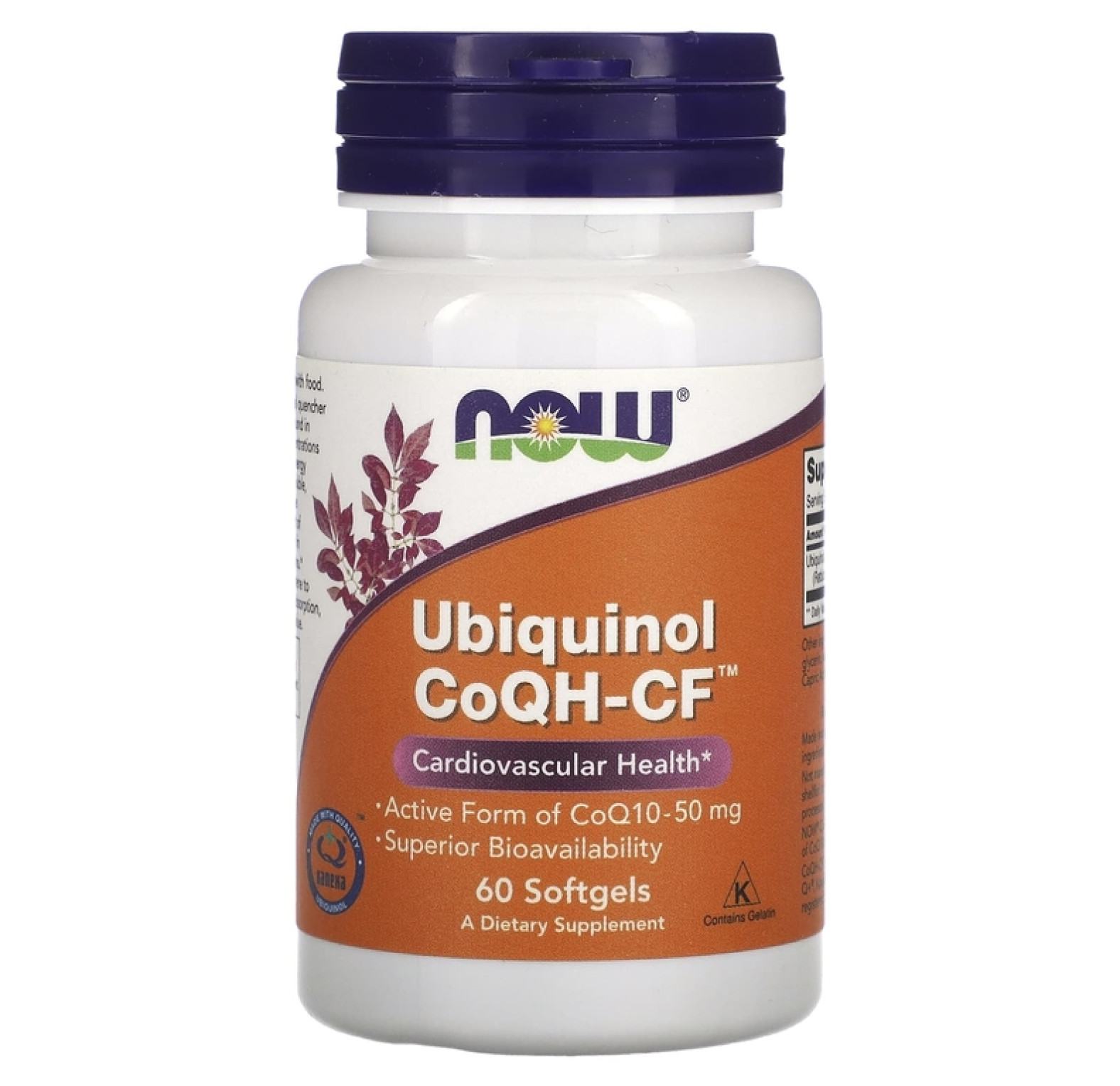 NOW Foods, Убихинол CoQH-CF, 60 гелевых капсул