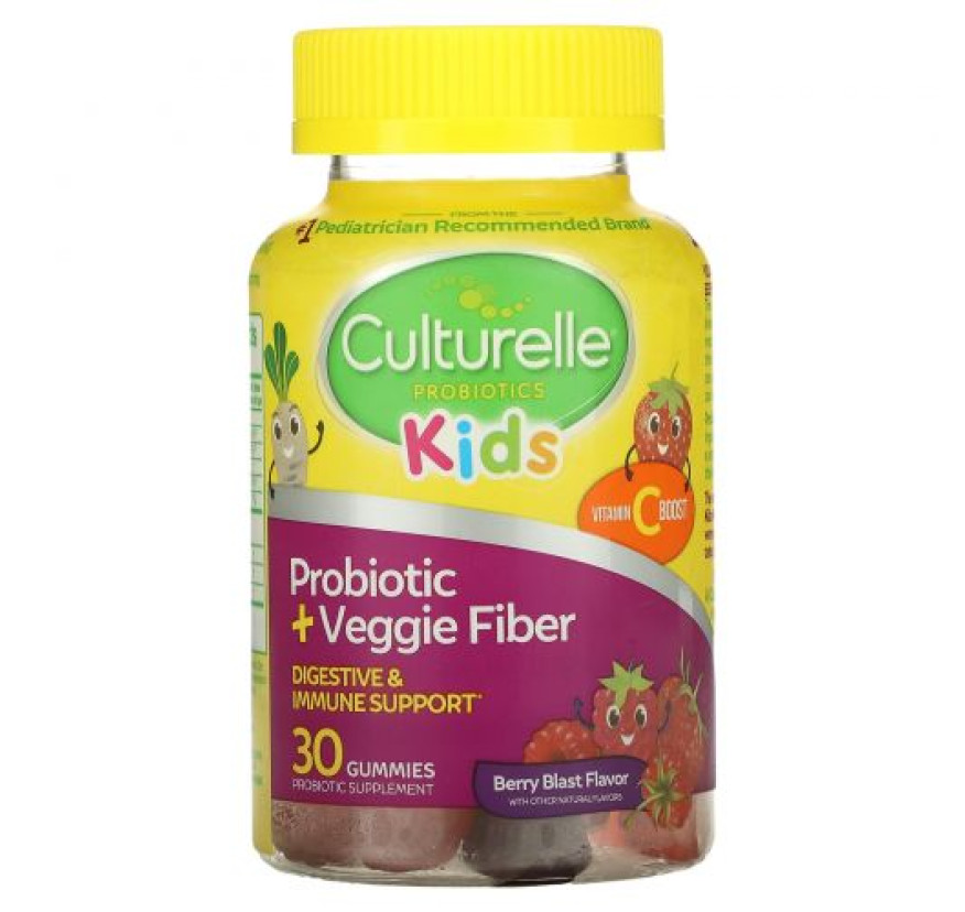 Culturelle, жевательные конфеты с пробиотиками для детей, ягодный вкус, 30 жевательных конфет для приема раз в день