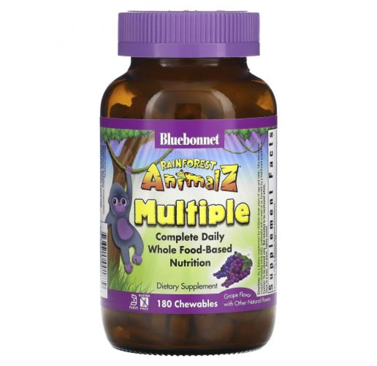 Bluebonnet Nutrition, Rainforest Animalz, мультивитамины на основе ...