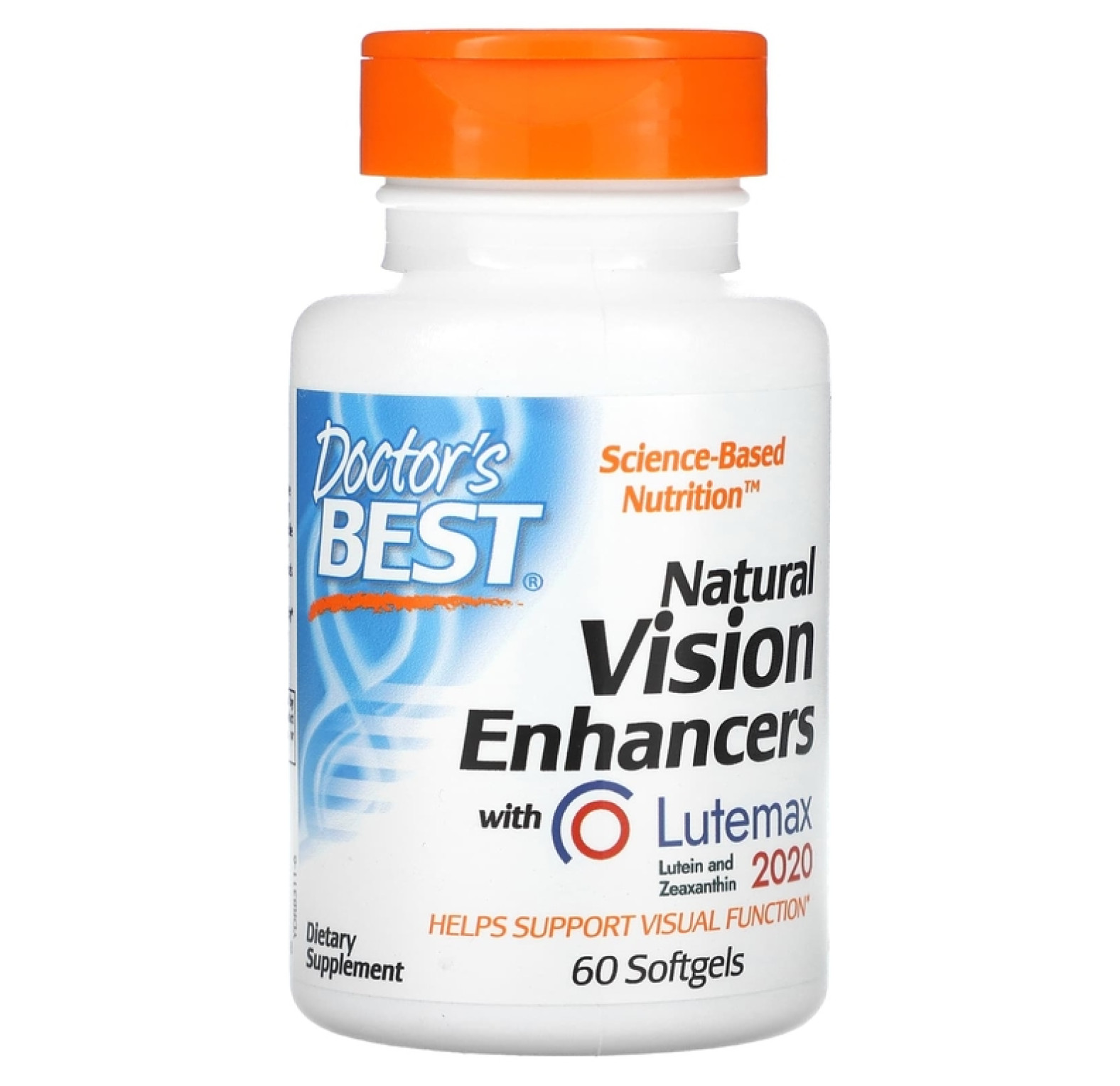 Doctor's Best, Натуральное средство для улучшения зрения с лютеином  2020, 60 капсул