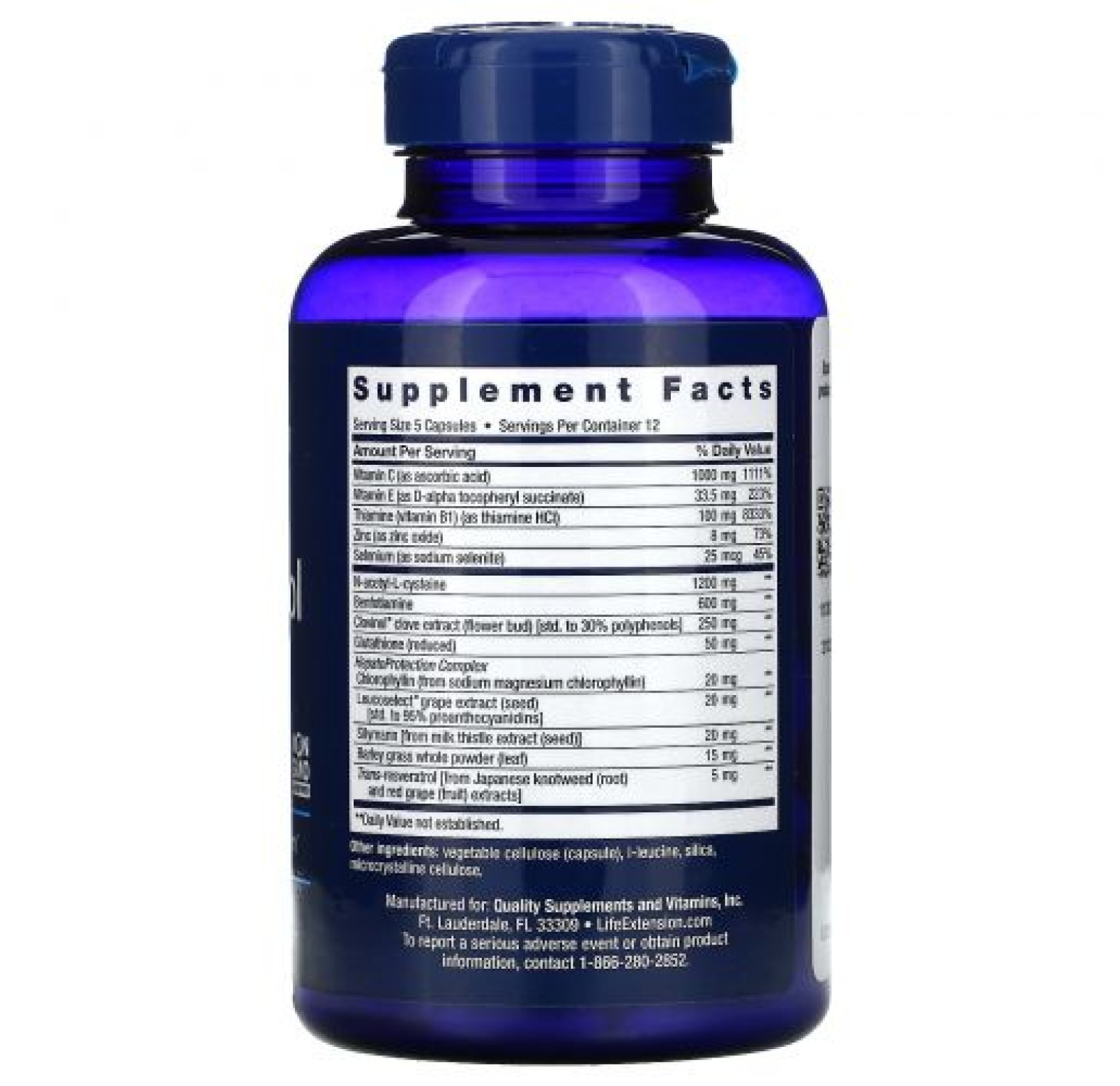 Life Extension, комплекс, нейтрализующий вредное воздействие алкоголя, 60 капсул