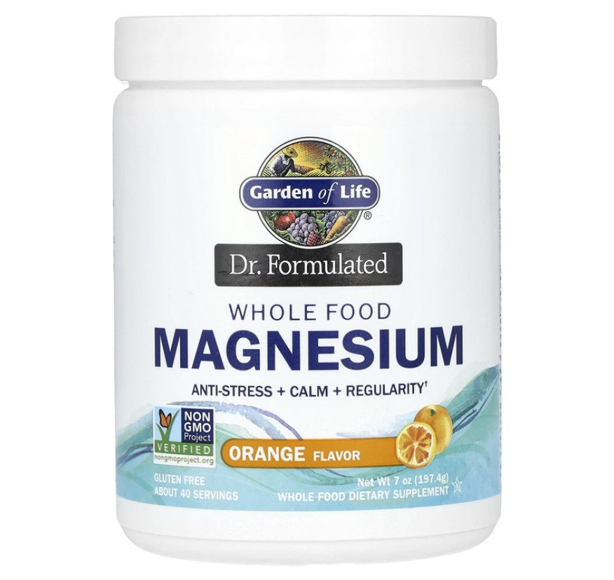 Garden of Life, Dr. Formulated, цельнопищевой магний, порошок, с апельсиновым вкусом, 197,4 г