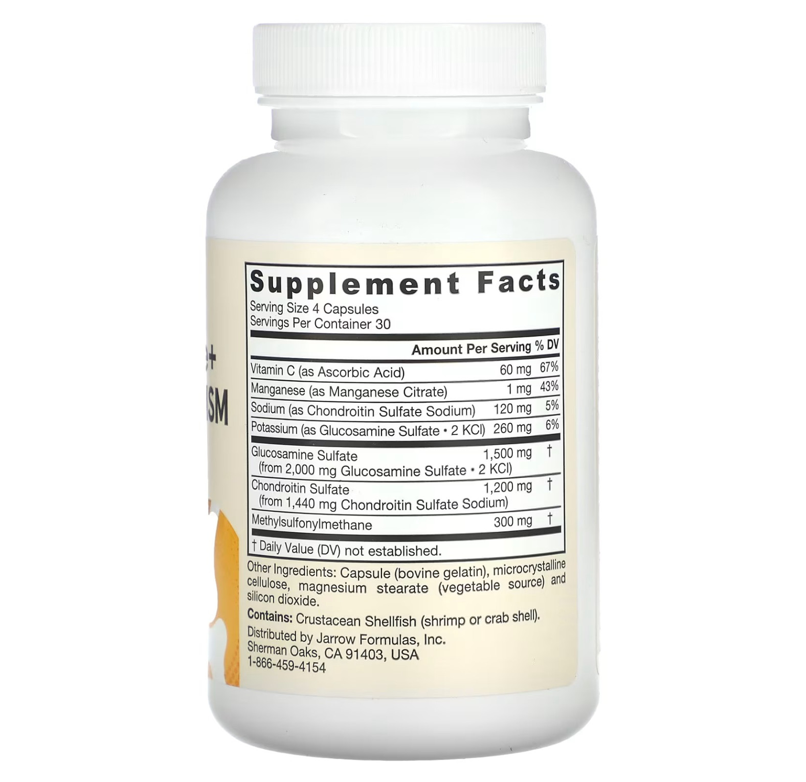 Jarrow Formulas, Глюкозамин + хондроитин + МСМ, 120 капсул