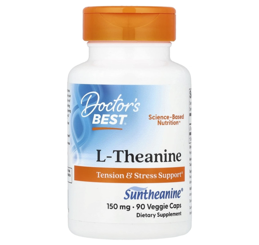 Doctor's Best, L-теанин с Suntheanine, 150 мг, 90 вегетарианских капсул