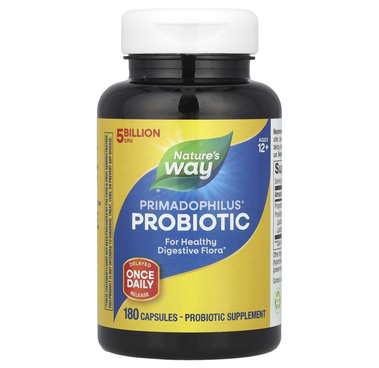 Nature's Way, Primadophilus, классический, для детей от 12 лет, 5 млрд КОЕ, 180 вегетарианских капсул
