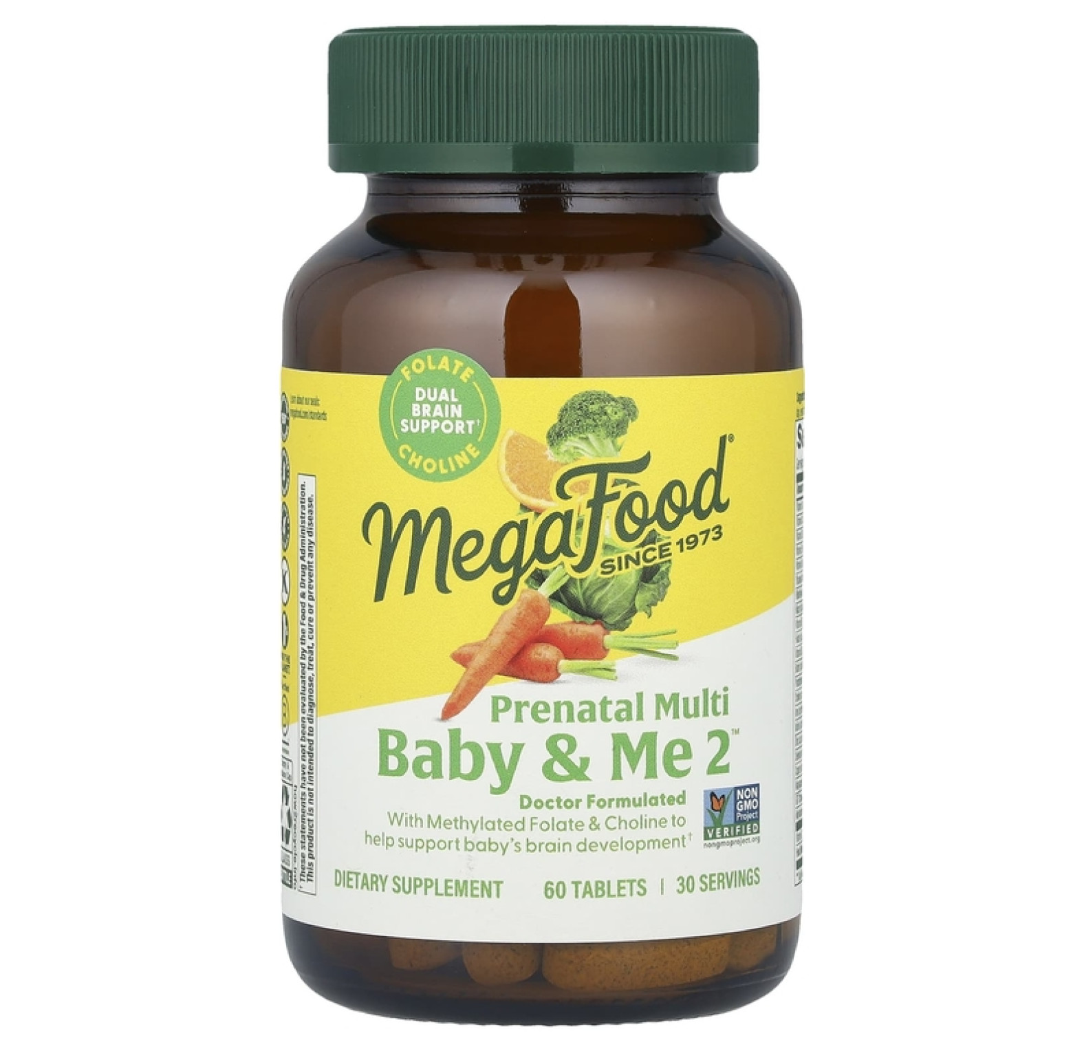 MegaFood, Baby & Me 2, витамины для беременных, 60 таблеток