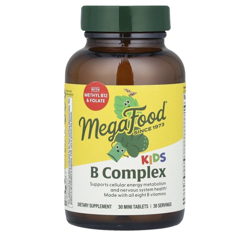 MegaFood, Комплекс витаминов группы B для детей, 30 таблеток