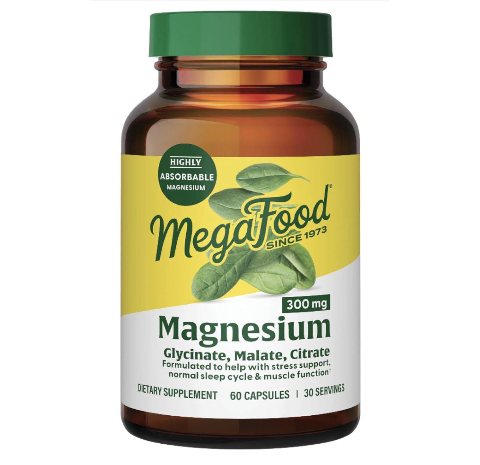 MegaFood, Магний, 300 мг, 60 капсул