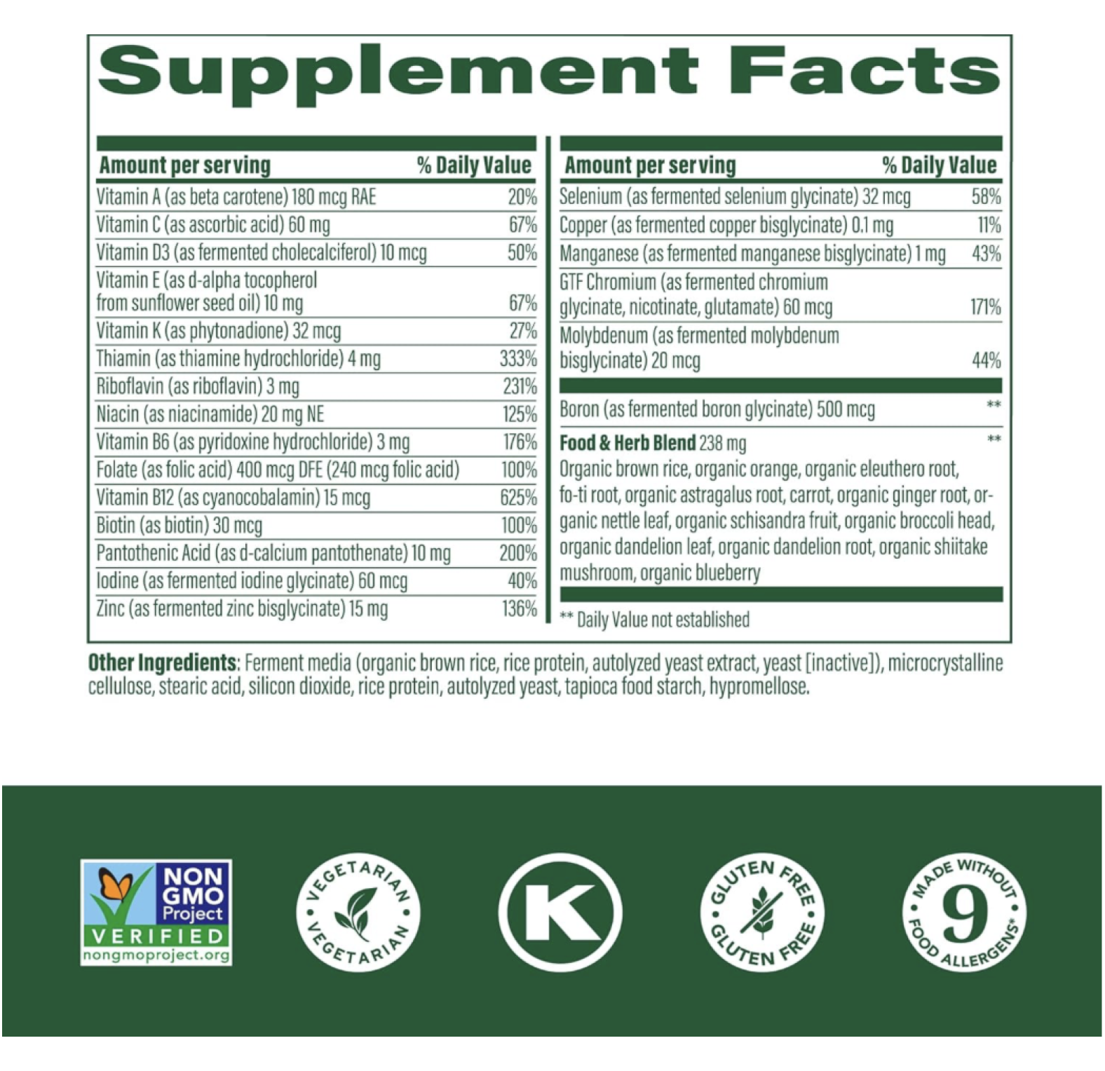 MegaFood, Men's One Daily, витамины для мужчин, 60 таблеток