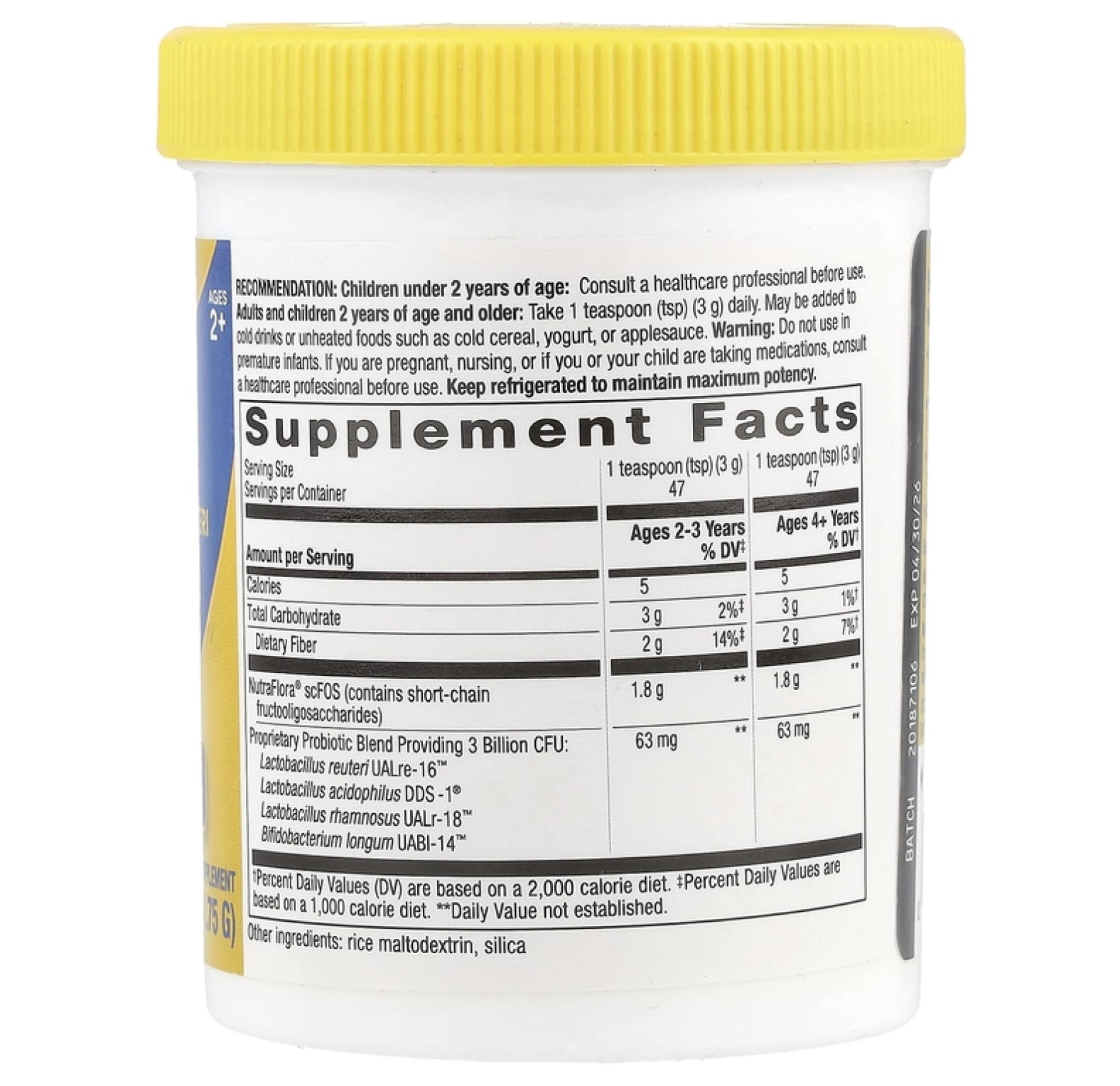 Nature's Way, Primadophilus Reuteri, улучшенный пробиотик в порошке, 3 миллиарда КОЕ, 141,75 г