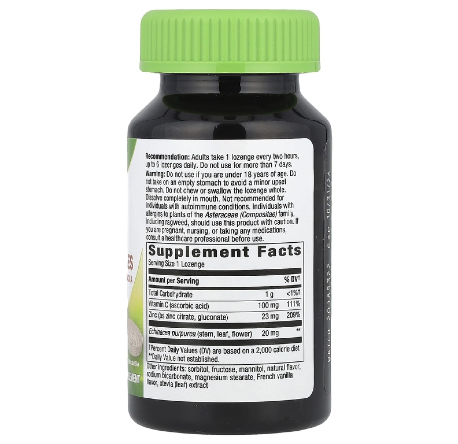 Nature's Way, леденцы с цинком, со вкусом лесной ягоды, 60 веганских леденцов