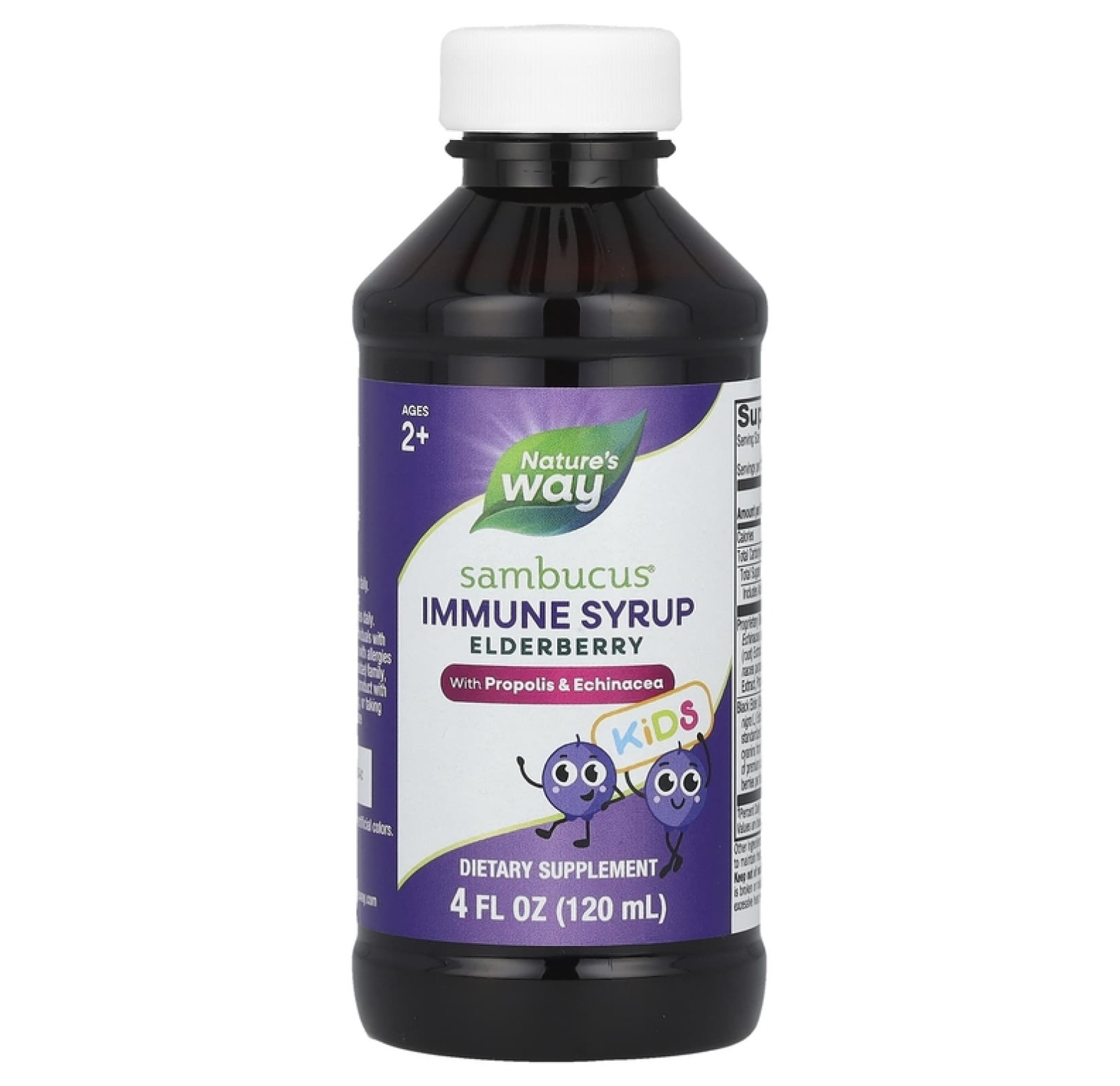 Nature's Way, Sambucus для детей, стандартизированный экстракт бузины, сироп для укрепления иммунитета, 120 мл