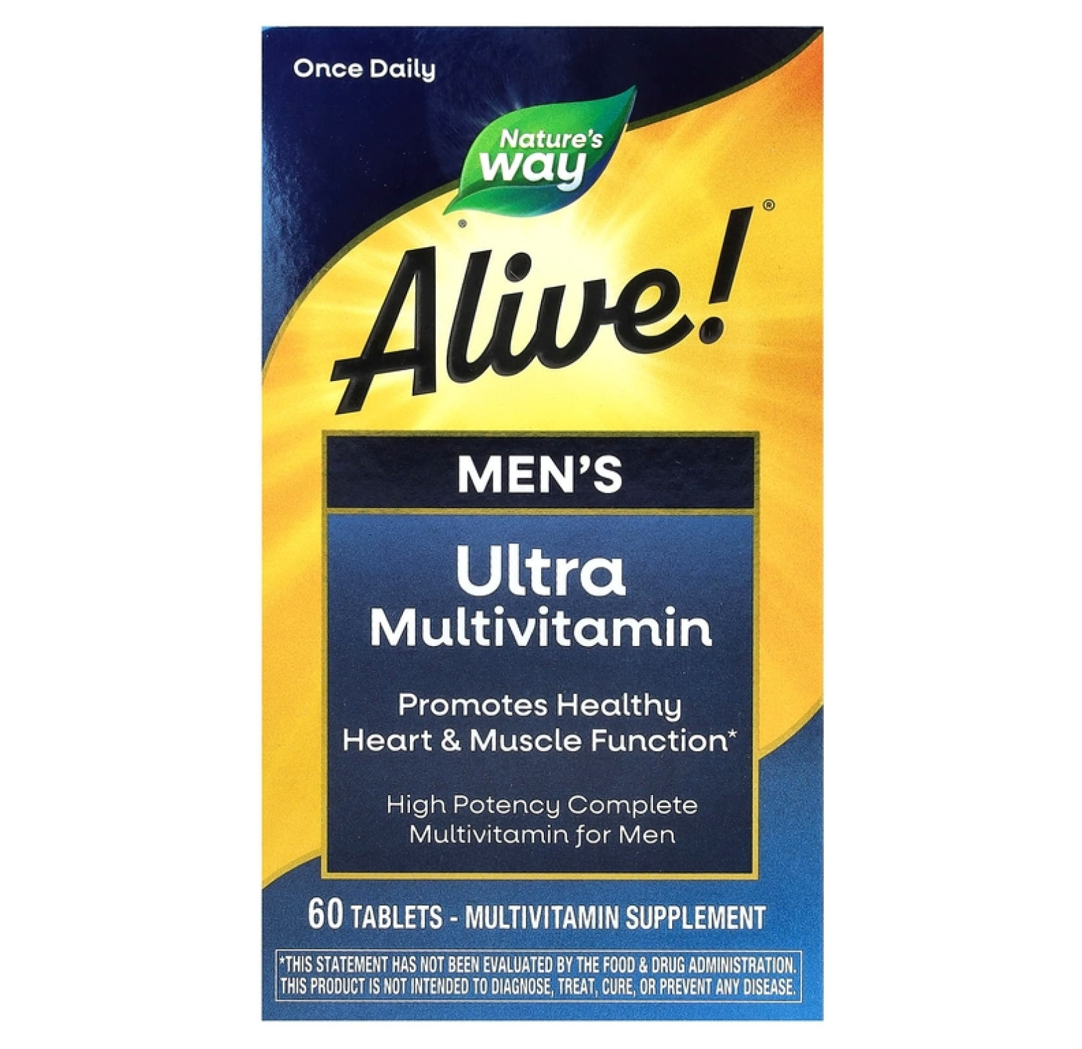 Nature's Way, Alive! суперэффективные, комплексные мультивитамины для мужчин, 60 таблеток