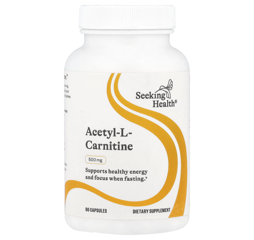 Seeking Health, Ацетил-L-карнитин, 500 мг, 90 вегетарианских капсул