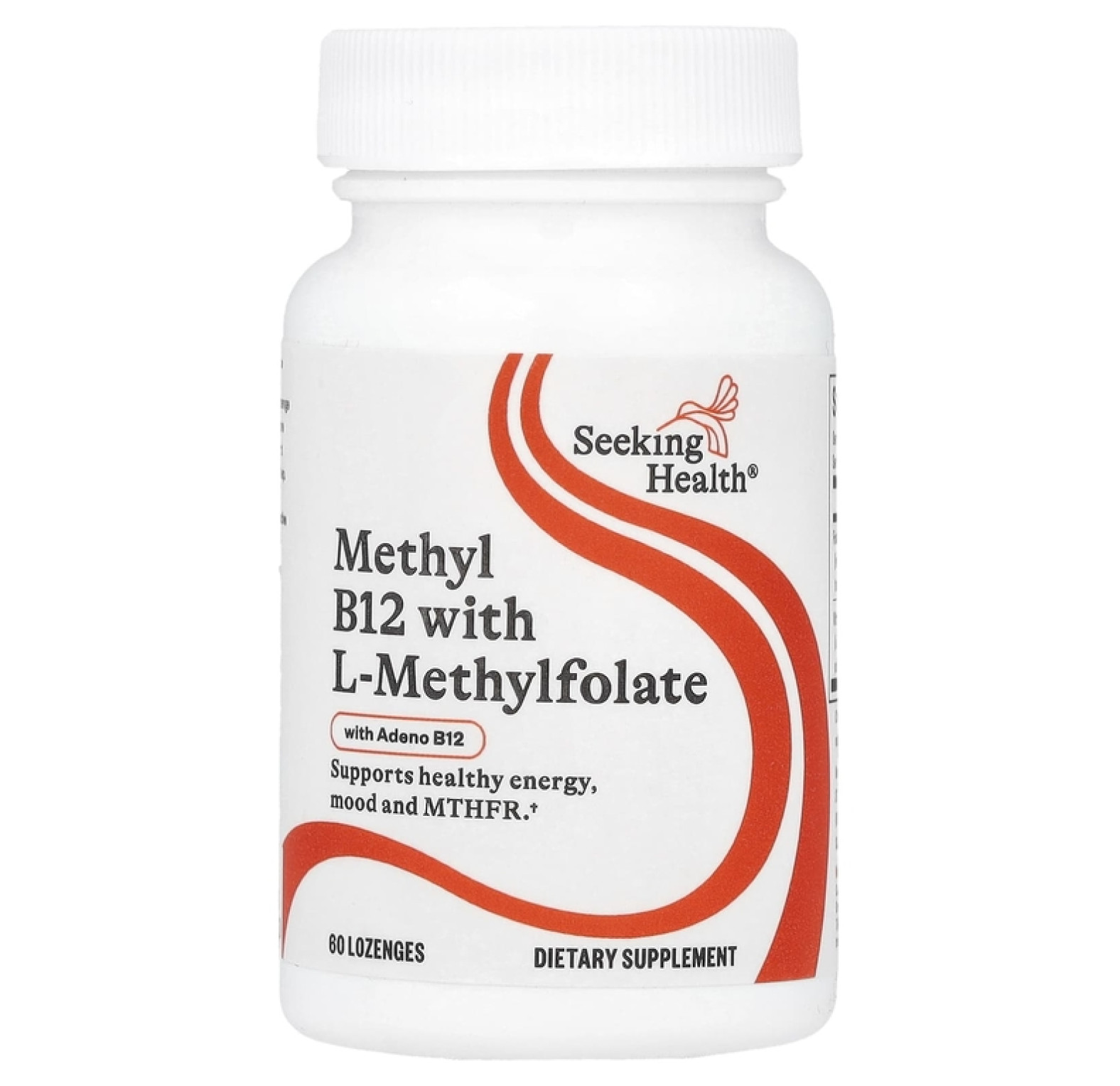 Seeking Health, Активный витамин B12 с L-5-МТГФ, 60 пастилок