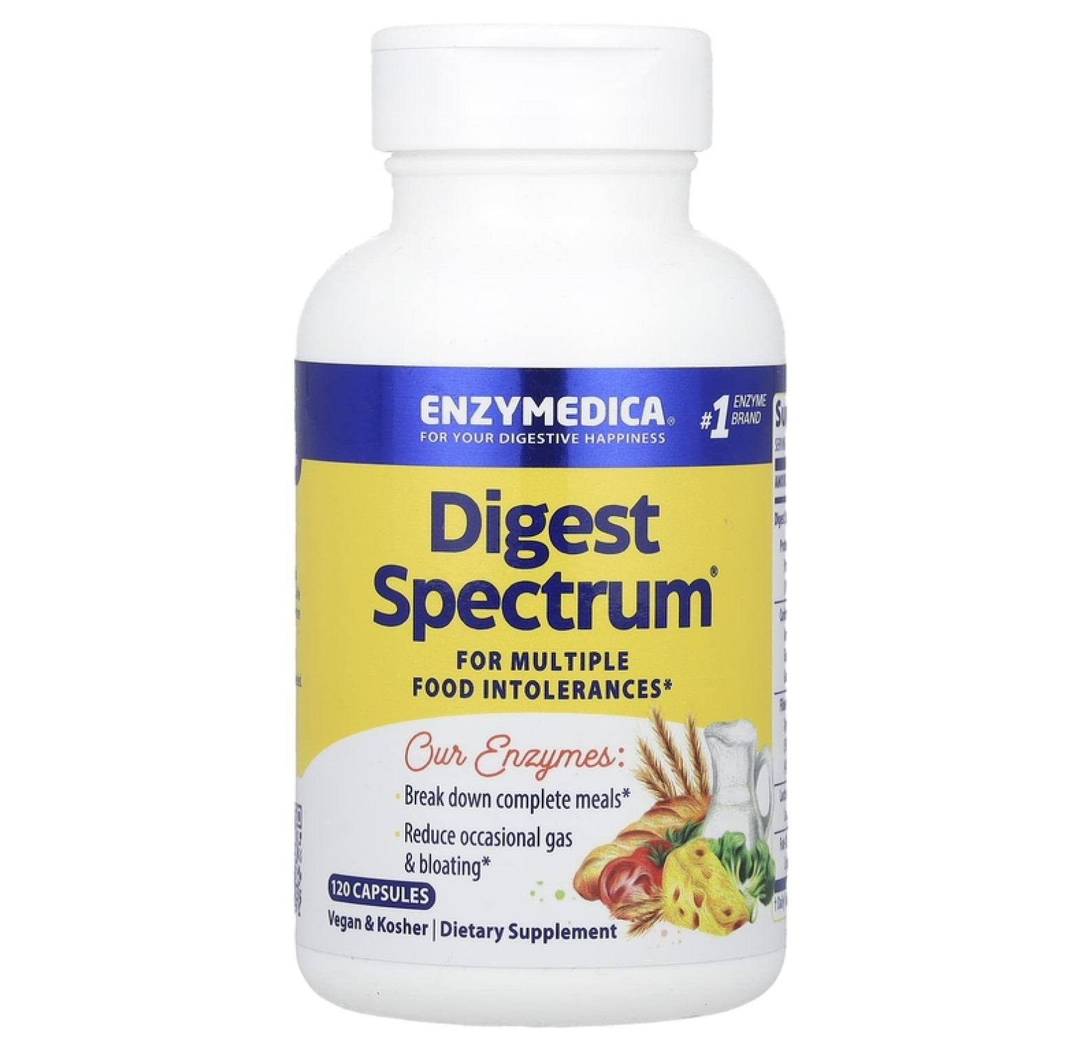 Enzymedica, Спектр пищеварения, 120 капсул