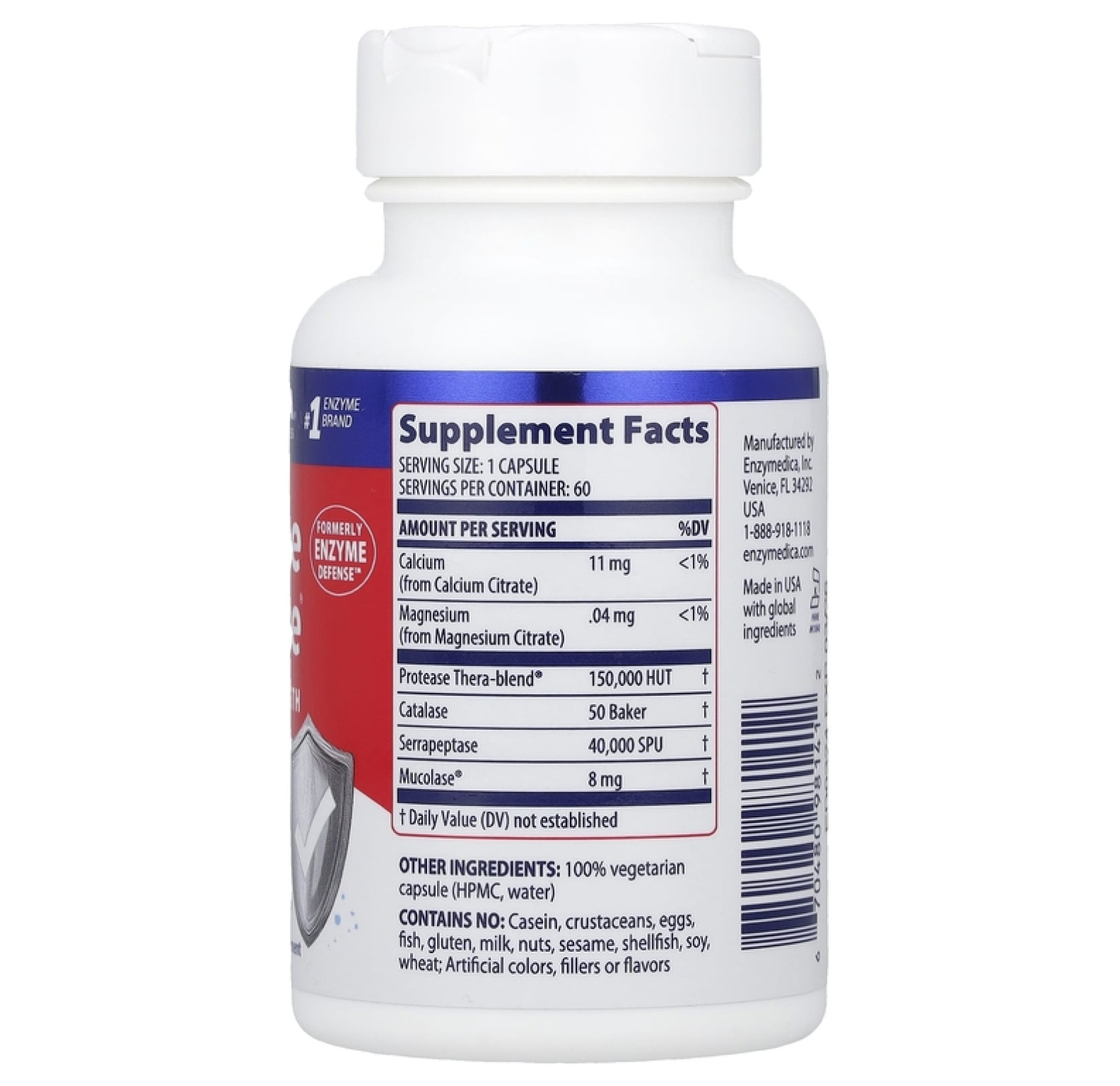 Enzymedica, Enzyme Defense, 60 капсул
