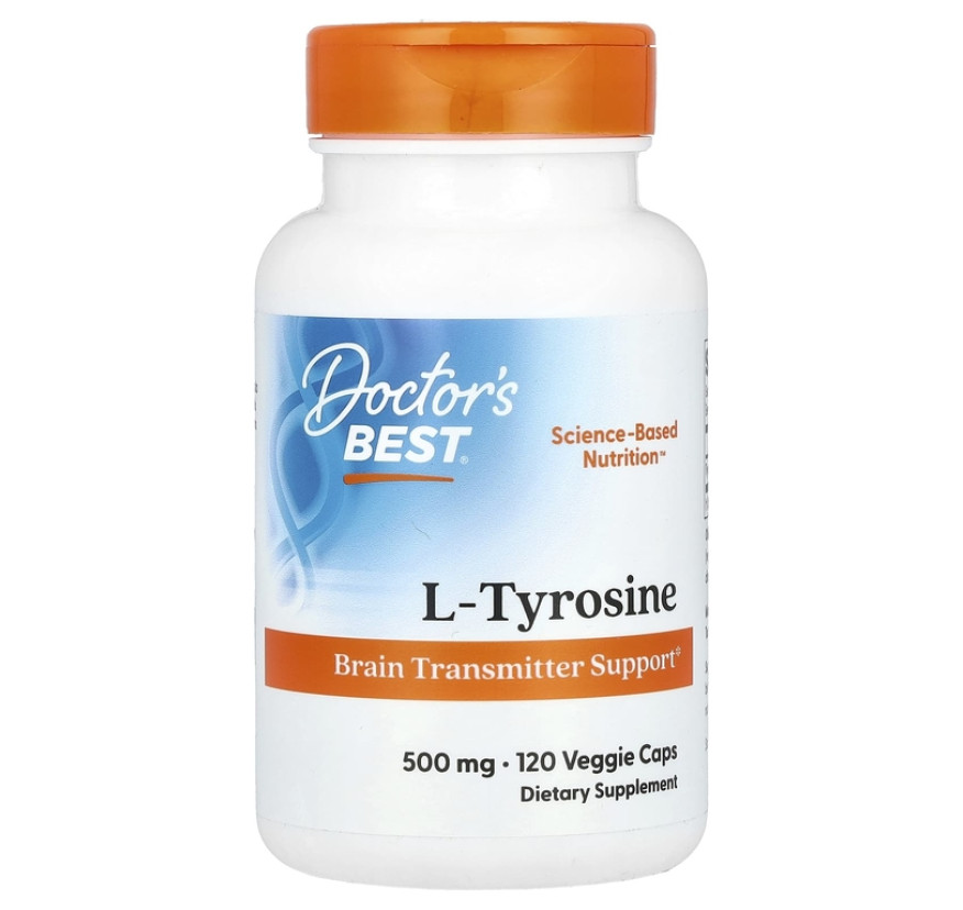Doctor's Best, Best, L-тирозин, 500 мг, 120 вегетарианских капсул