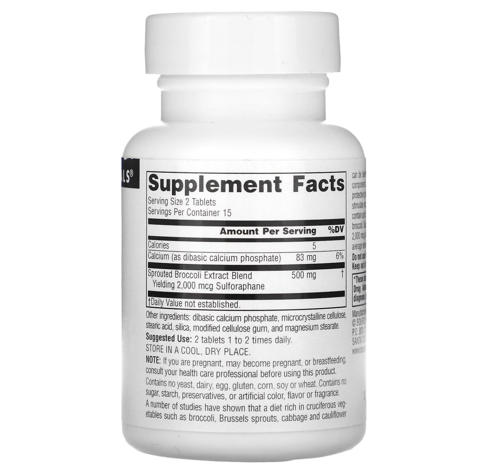 Source Naturals, экстракт ростков брокколи, 250 мг, 30 таблеток