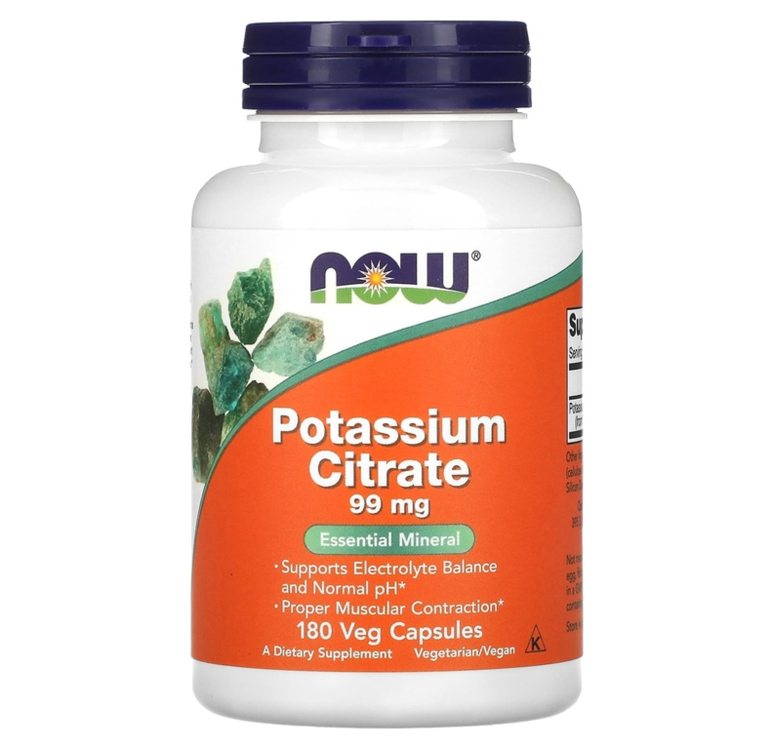 NOW Foods, калий цитрат, 99 мг, 180 капсул