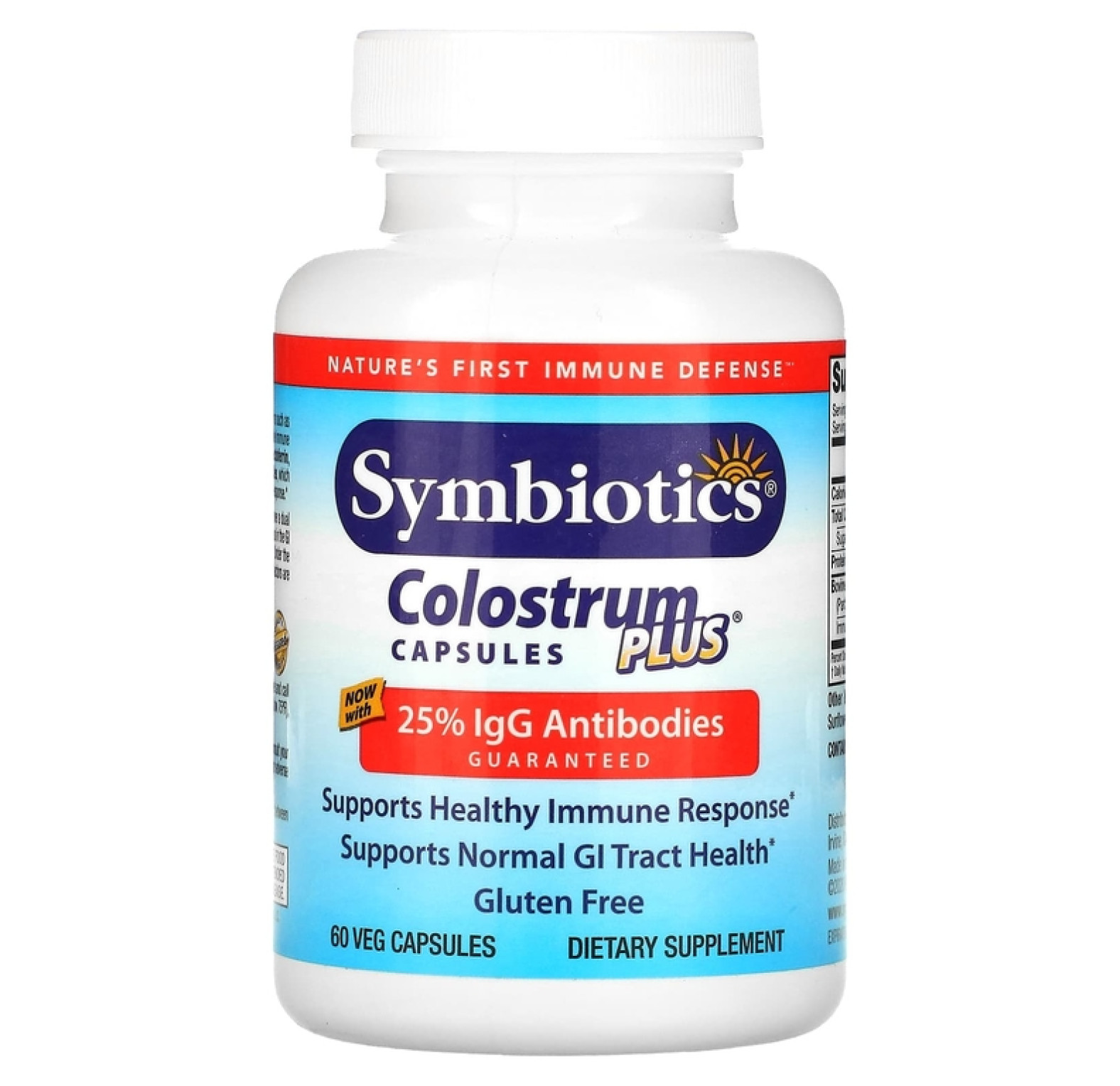 Symbiotics, Колострум Плюс, 60 капсул