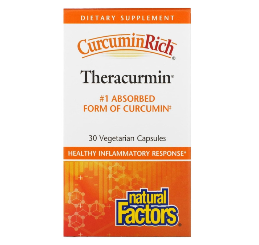 Natural Factors, CurcuminRich, Theracurmin, куркумин, 30 вегетарианских капсул