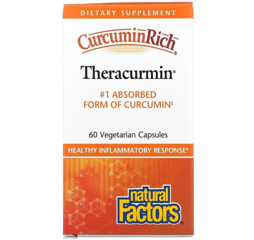 Natural Factors, CurcuminRich, Theracurmin, куркумин, 60 вегетарианских капсул