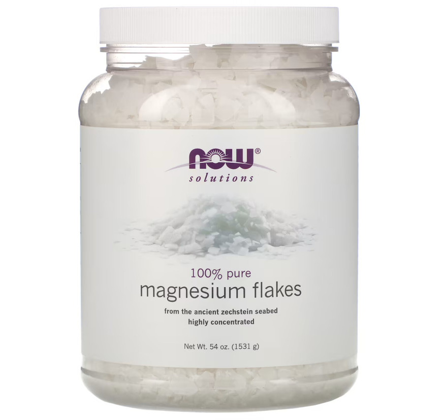 NOW Foods, Solutions, магниевые хлопья, 100 % чистоты, 1531 г (3,37 фунта)