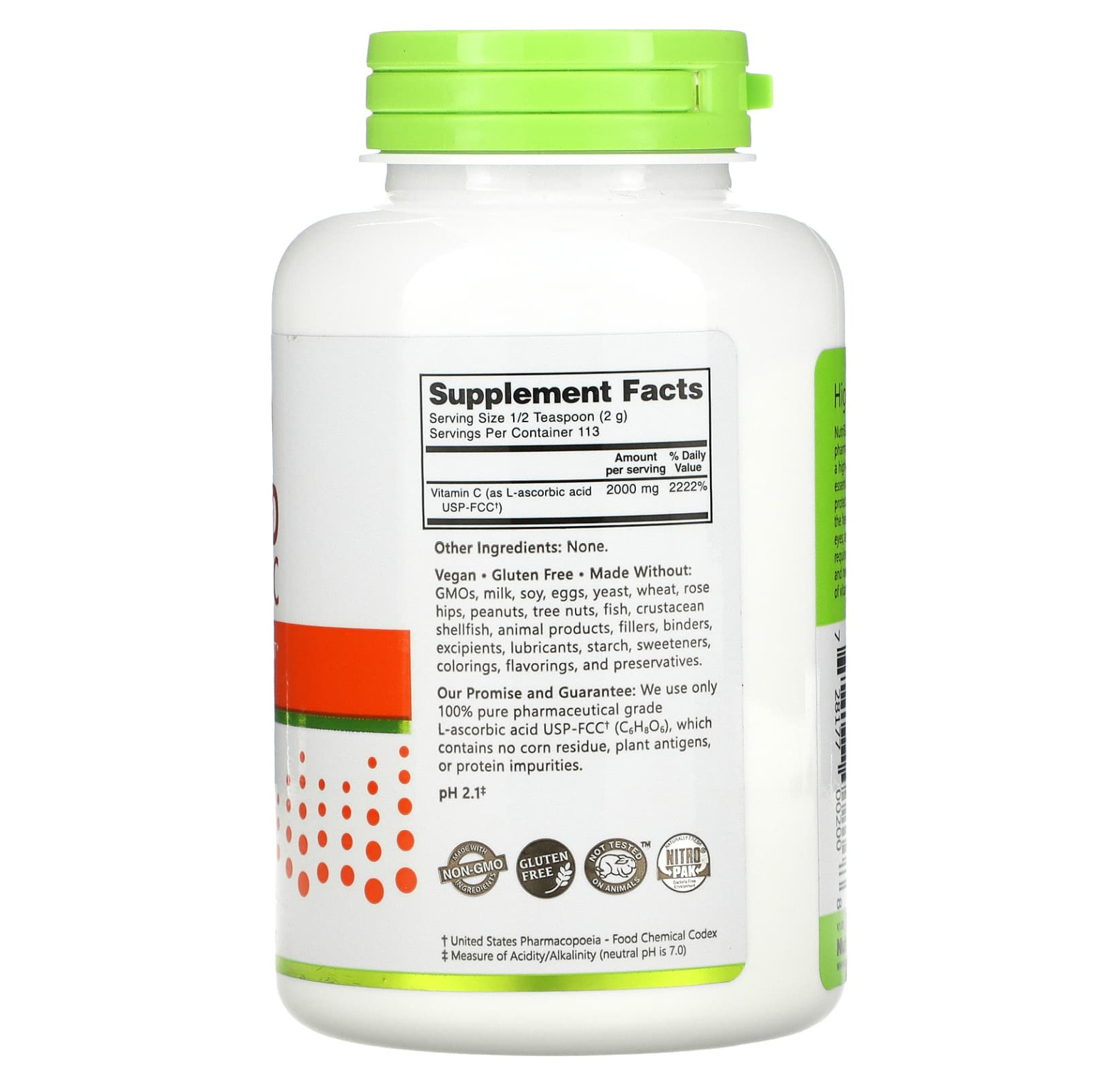 NutriBiotic, Аскорбиновая кислота, 100 % чистый витамин С, кристаллический порошок, 227 г (8 унций)