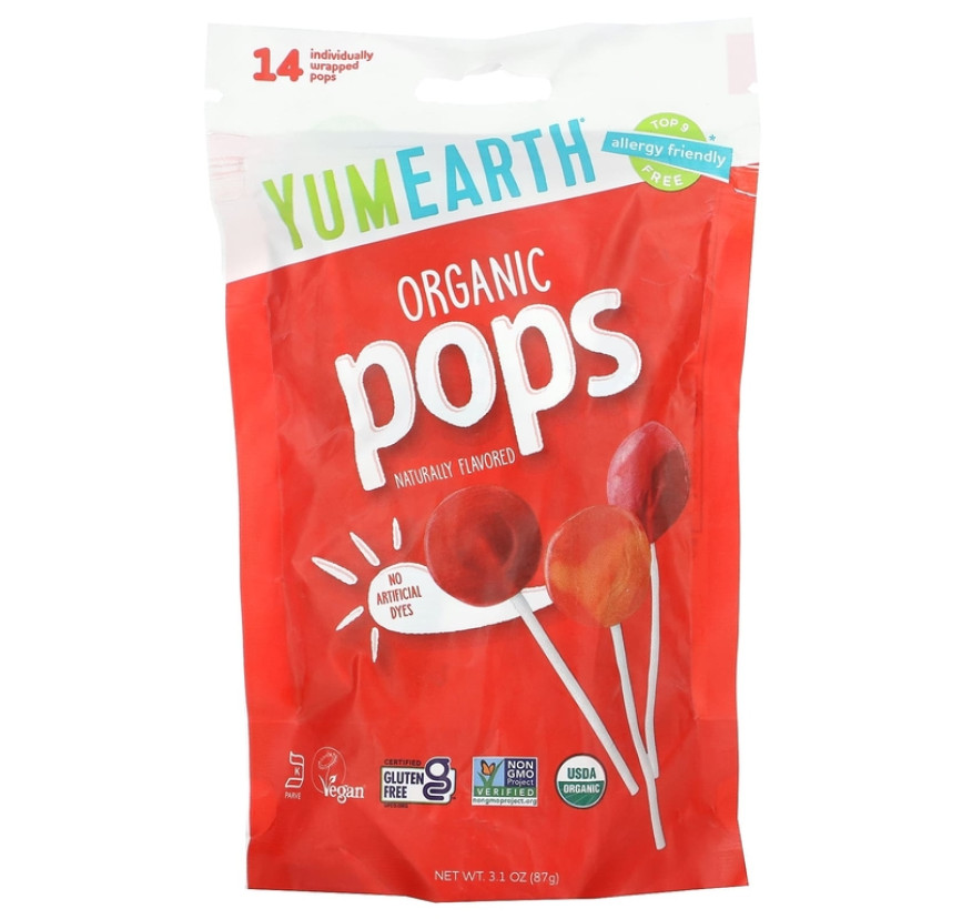 YumEarth, органические леденцы, любимые вкусы, 14 леденцов, 87 г (3,1 унции)