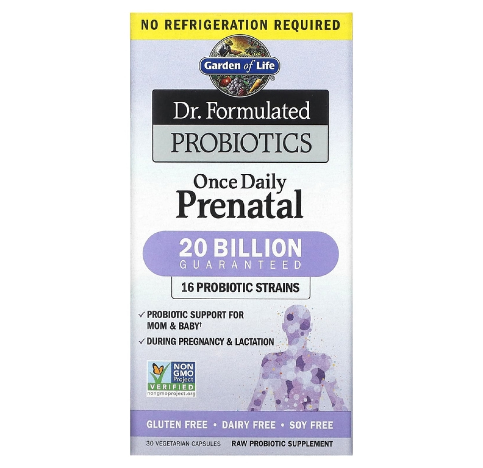 Garden of Life, Dr. Formulated Probiotics, пробиотики, одна таблетка в день во время беременности, 30 вегетарианских капсул