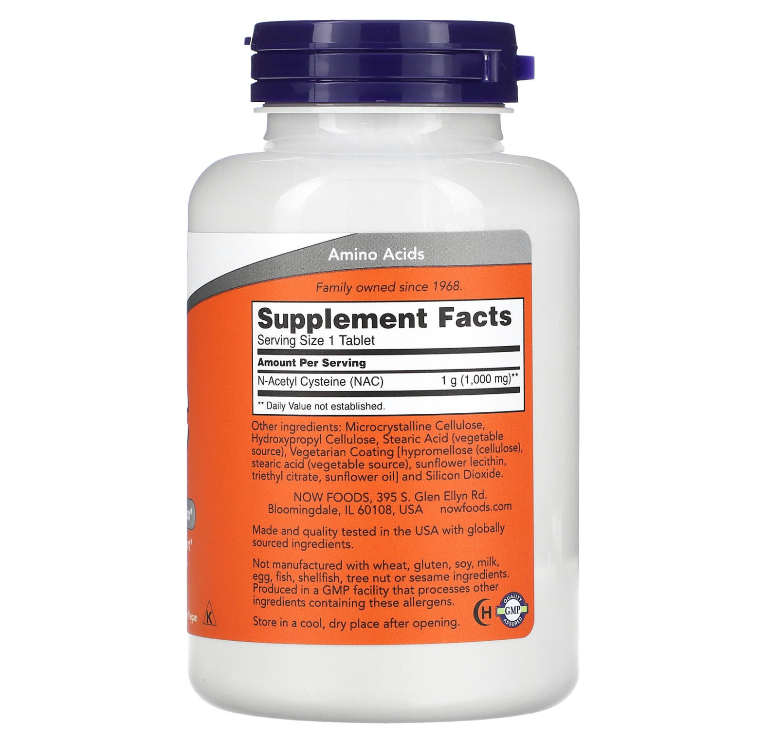 NOW Foods, NAC, 1000 мг, 120 таблеток