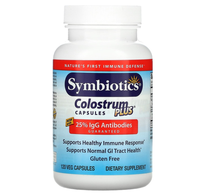 Symbiotics, Colostrum Plus, 120 вегетарианских капсул