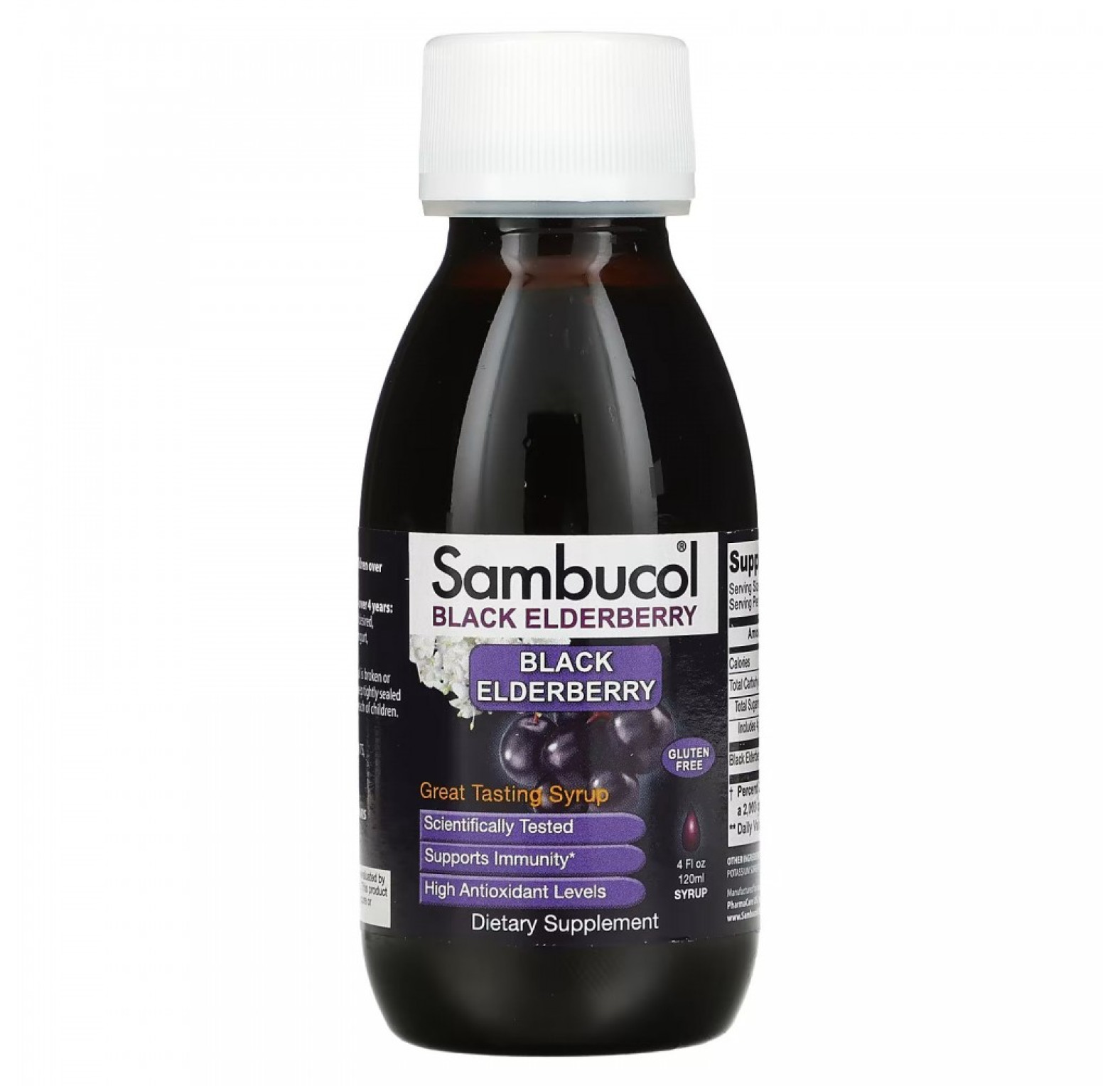 Sambucol, сироп из черной бузины, оригинальная рецептура, 120 мл (4 жидк. унции)