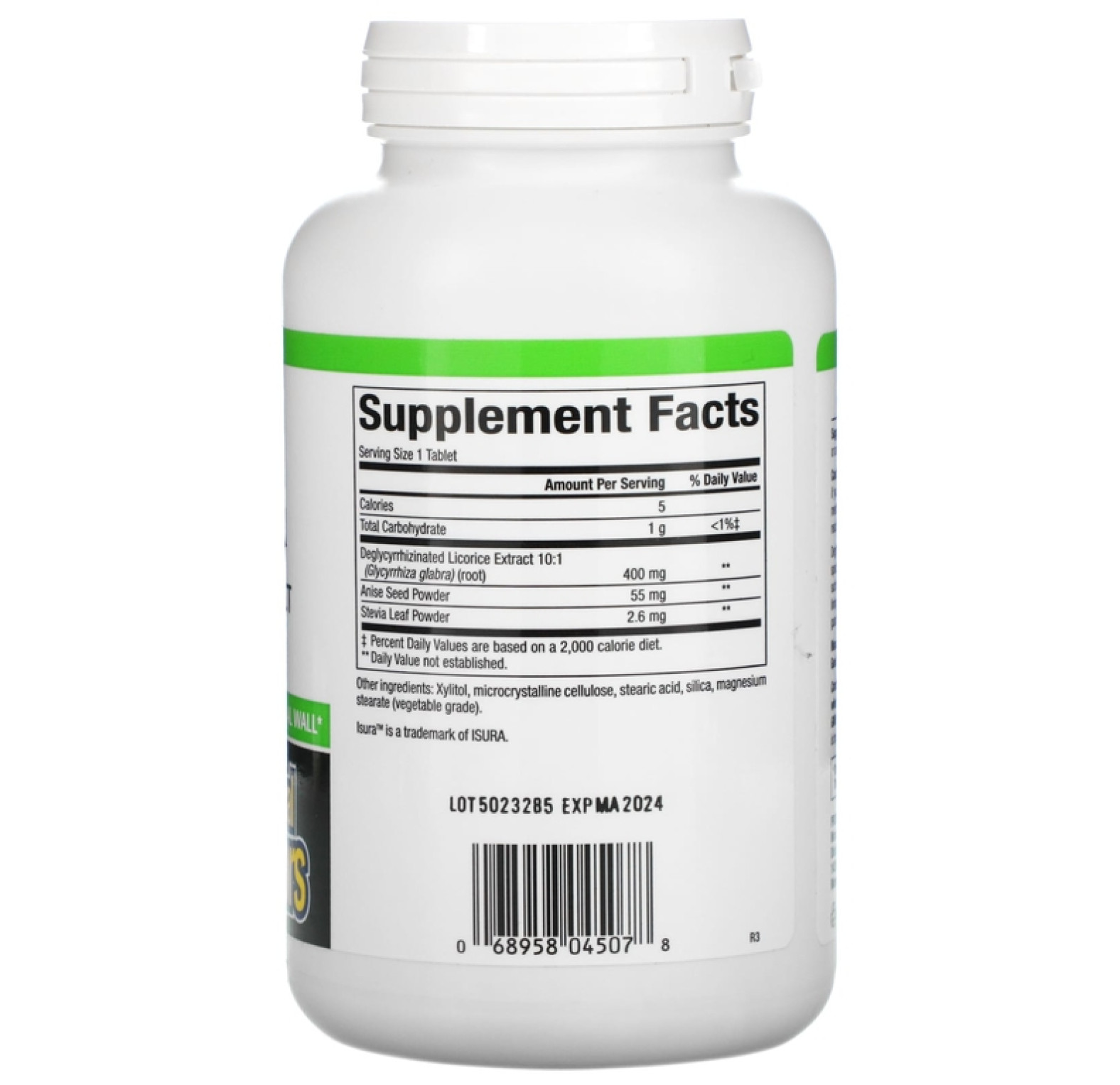 Natural Factors, DGL, глицирризинат экстракта из корня солодки, 180 жевательных таблеток