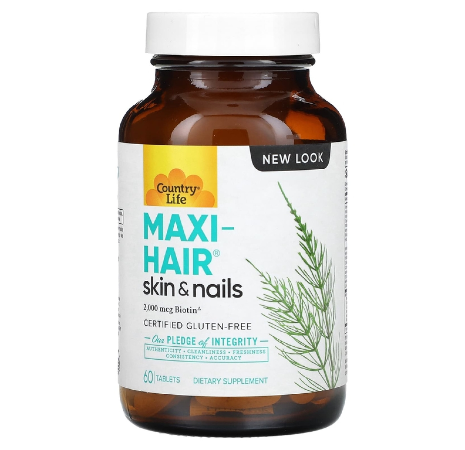 Country Life, Maxi-Hair, для кожи и ногтей, 60 таблеток