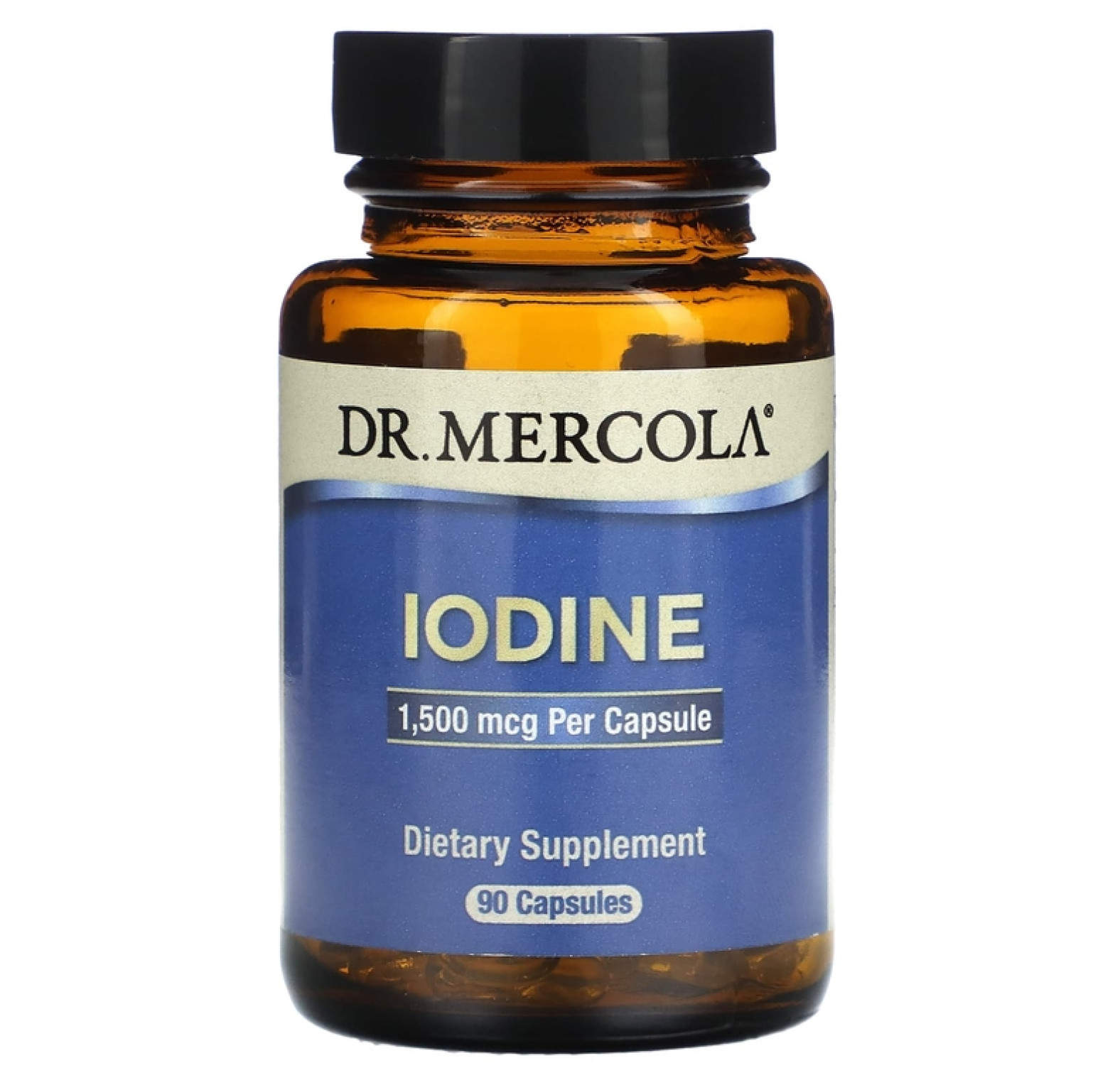 Dr. Mercola, Йод, 1500 мкг, 90 капсул