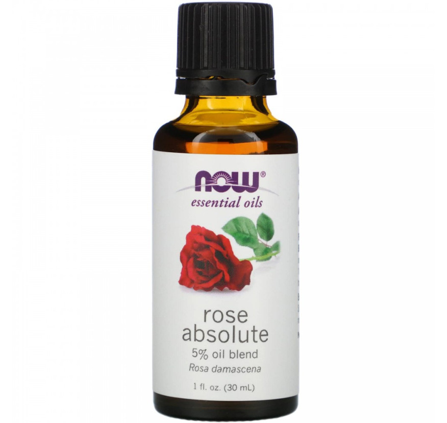 NOW Foods, эфирные масла, абсолютное масло розы, 30 мл