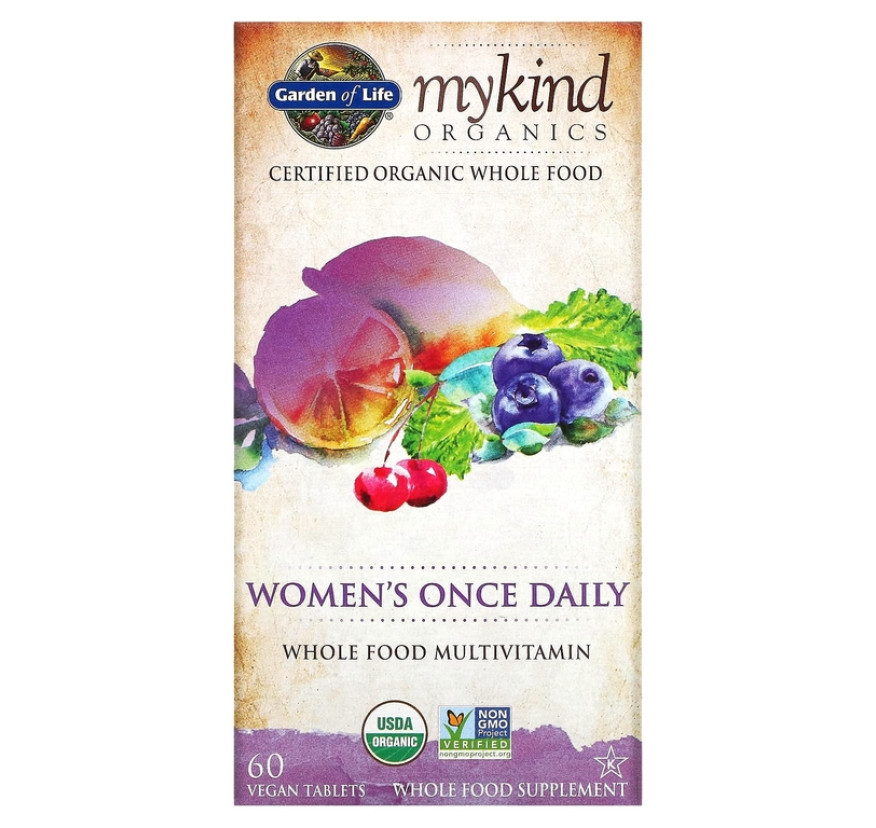 Garden of Life, MyKind Organics, для женщин, один раз в день, 60 веганских таблеток