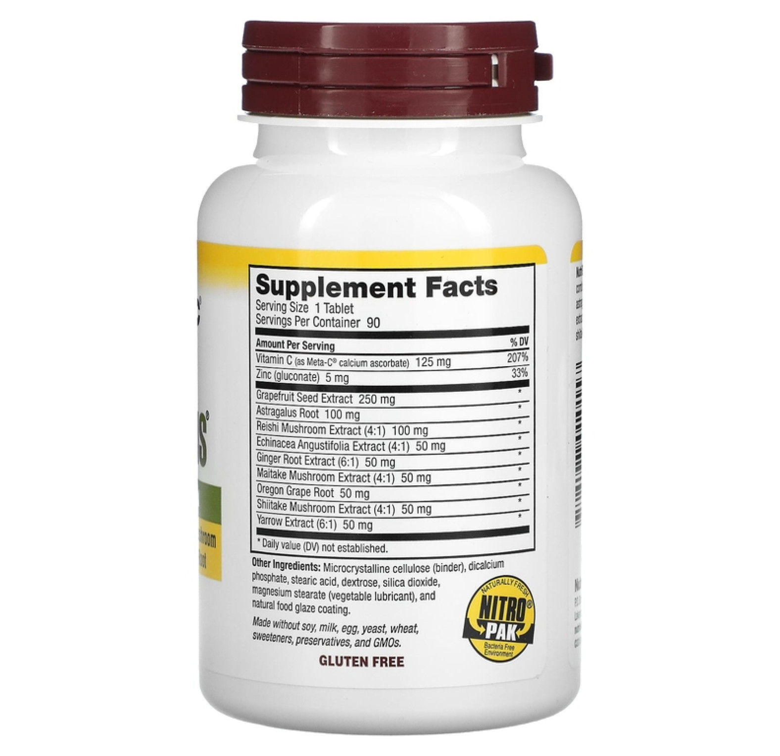 NutriBiotic, DefensePlus, максимальная эффективность, 90 вегетарианских таблеток
