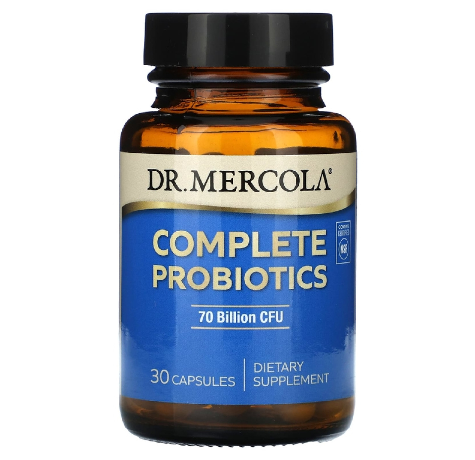 Dr. Mercola, Полные пробиотики, 70 млрд КОЕ, 30 капсул