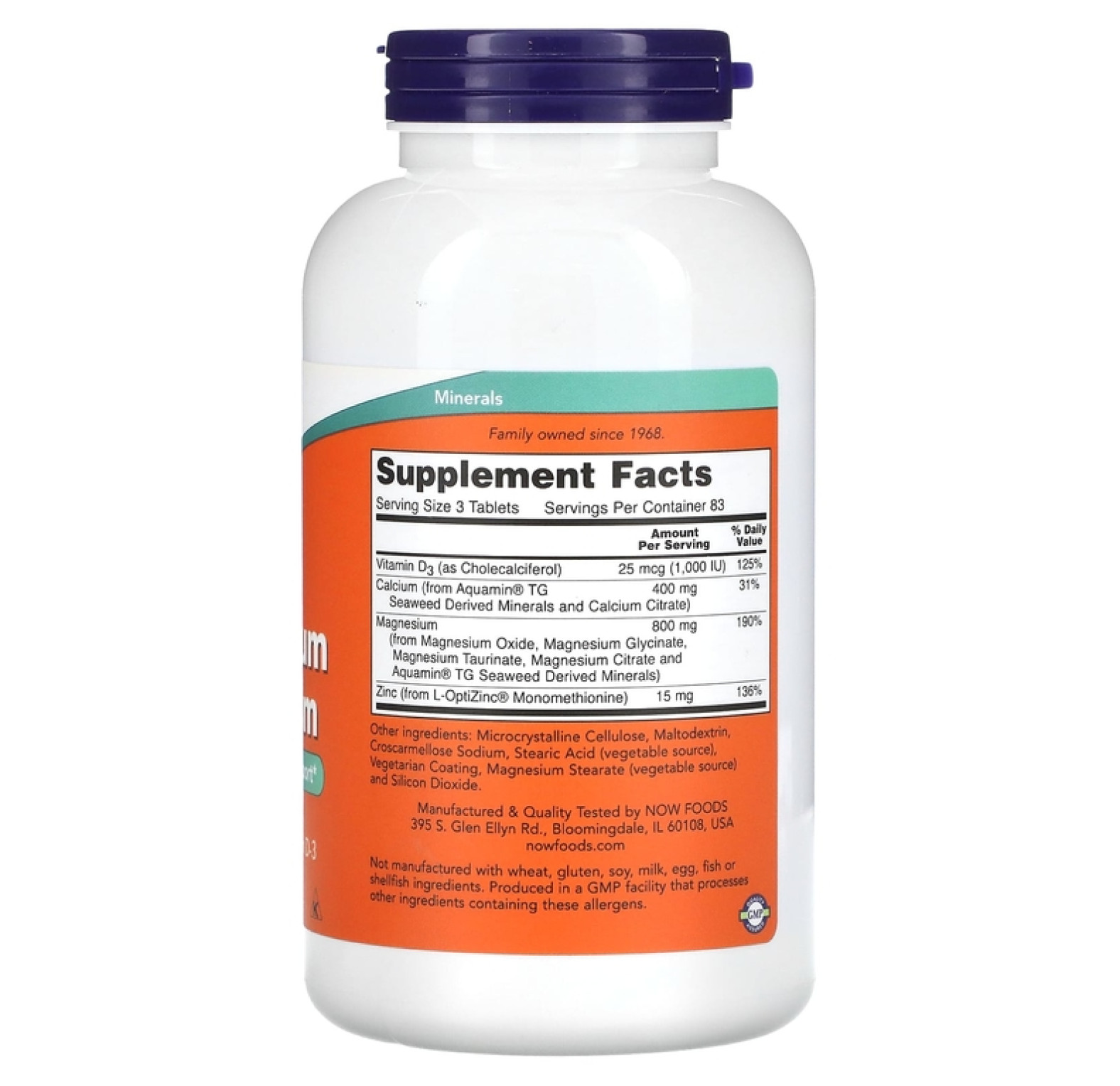 NOW Foods, Магний и кальций, 250 таблеток